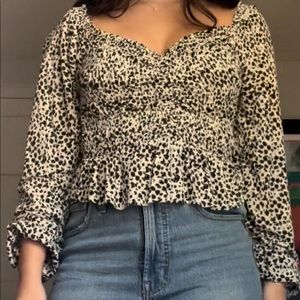 Cute urban outfitters printed long sleeve top